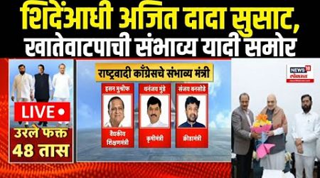 Maharashtra Government Formation LIVE | शिंदेंआधी Ajit Pawar सुसाट, खातेवाटपाची संभाव्य यादी समोर