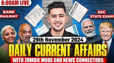 Live Current Affairs: 29th November 2024 | Government Exam Preparation with Kush Sir | Yes Officer