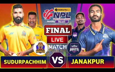 Sudurpaschim Royals vs Janakpur Bolts Final Live Score Commentary |Npl Final | Nepal Premier League