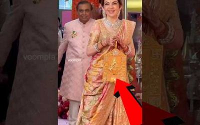 नीता अंबानी ने अपने बेटे की शादी मे कितने करोड़ की साड़ी पहनी थी | Nita Ambani Lifestyle #shortvideo