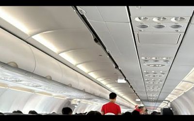 Inside Vietjet Air Plane at Phuket International Airport