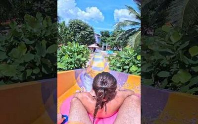 SLIDING ROCKS right Water Slide in Andamanda Phuket #waterslide #waterpark #watertube #slide