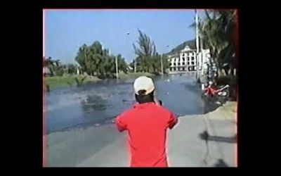 Tsunami hits Karon Beach, Phuket, Thailand