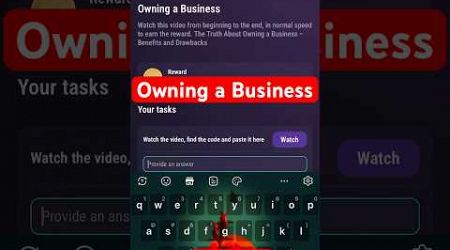 Owning a Business | Tapswap code || tapswap code Owning a Business #tapswap #crypto