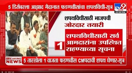 Maharashtra New CM चा शपथविधी 5 डिसेंबरला होण्याची शक्यता? | Mahayuti New Government