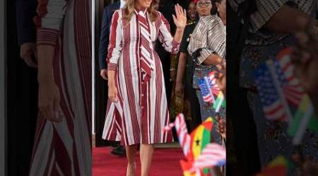 First Lady Melania Trump arrives in Ghana for her first international solo trip | October 2, 2018.