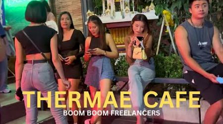 Thermae Cafe Freelancers. Nana Plaza to Asok, Sukhumvit Road Nightlife Walk, Updated!