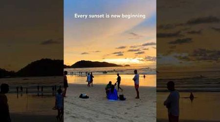 Sunset in Phuket beach #thailand #travelvlog #motivationalquotes