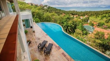 Samui for sale 22 m THB 6 BR +jym and sauna sea view villa in Bang Po⬇️