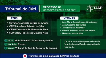 Júri Popular: acusados de homicídio e tentativa de homicídio sentam no banco dos réus.