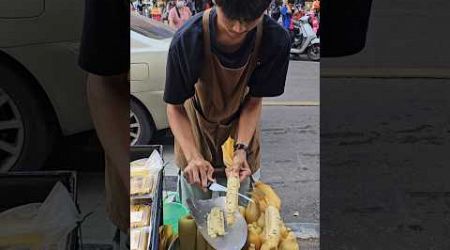 Amazing Corn Peeling Skills in Bangkok - Thai Street Food #shorts