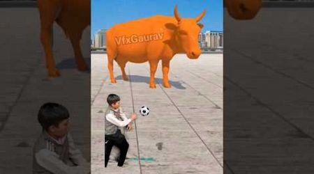 The cow mascot vibrato assistant placed on the football field is popular | Cow Satisfying Video 