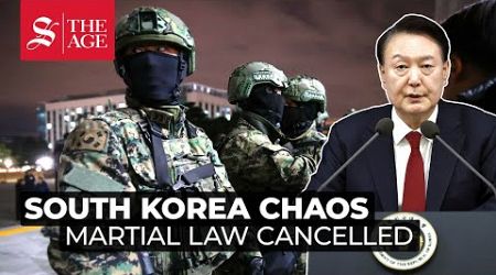 Political turmoil in South Korea after martial law announced, then withdrawn