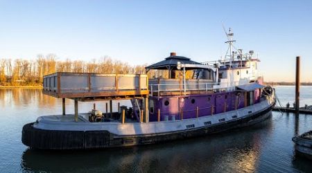 Tug Boat Floating Home Conversion in St. Helens -WS Yacht Brokers