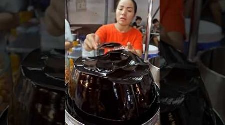 Grass Jelly in Syrup at Bangkok Street Food Thailand