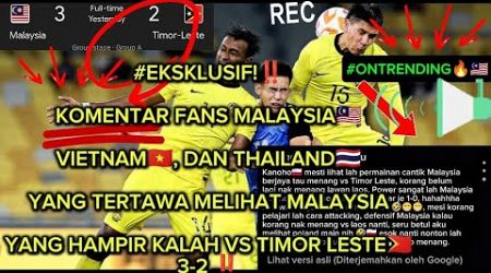 EKSKLUSIF!! KOMENTAR FANS MALAYSIA, DAN KOMENTAR VIETNAM DAN THAILAND YANG TERTAWA!!! ASEAN CUP 2024