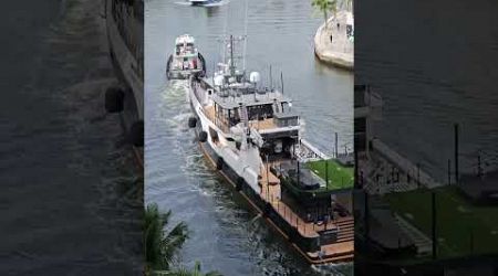 Super Yacht GENE CHASER | Escorted Miami River #superyacht #miami #billionaire #millionaire #luxury