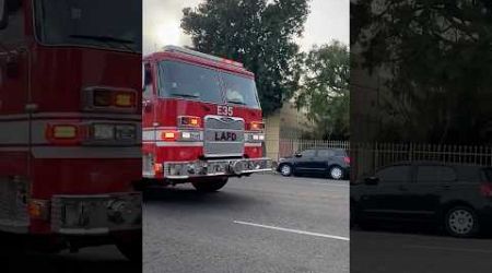 LAFD Engine 35 responding to a medical this afternoon from quarters