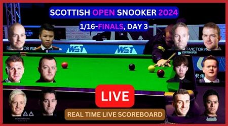 2024 Scottish Open Snooker LIVE Score UPDATE Today 1/16-Finals Day 3 Matches Dec 11 2024