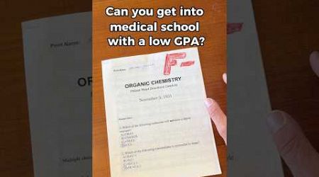 Can you get into medical school with a low GPA? Yes, just never give up! YOU can do it!!