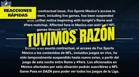 En RIESGO las transmisiones de NFL por Fox Sports México - Análisis Rams vs 49ers