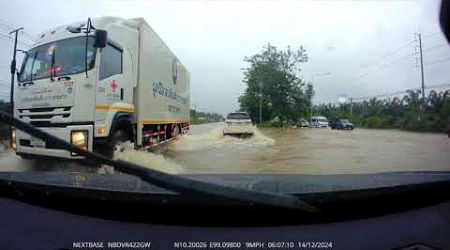 Driving Through Flooded Roads On Thailand&#39;s Mainland - 14/12/2024