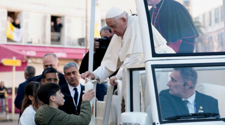 Pope Francis, in Corsica, warns against religion that stokes divisions