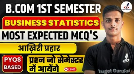 Previous Year Questions Of Business Statistics B.Com 1st semester | Important Questions