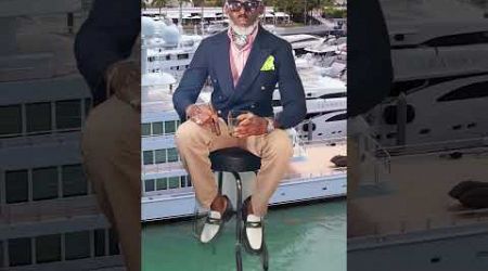 Dress like you are pricing yachts at portmiami. Dreams come true.