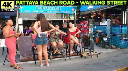 Long drive on Pattaya Klang Pattaya Beach Road Walking Street to Pratumnak Road 2024 Thailand