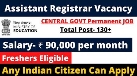 GROUP-B PERMANENT GOVT JOB 2024 | FRESHERS ELIGIBLE | SALARY- 90000+ | APPLY ALL INDIA