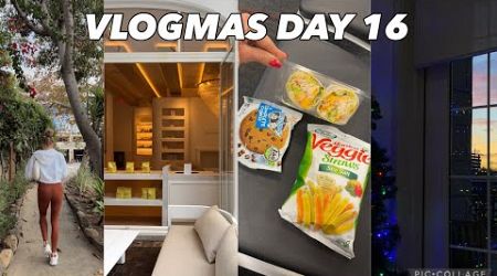 VLOGMAS DAY 16 | morning in LA, Pilates class, coffee run, travel day back home, girls night