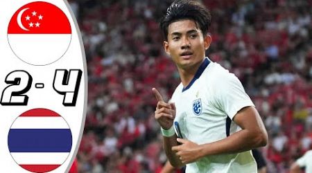 Thailand vs Singapore 4-2 - All Goals &amp; Highlights - 2024