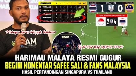 MALAYSIA RESMI GUGUR❗ REAKSI SAFEE SALI &amp; FANS MALAYSIA ~ HASIL PERTANDINGAN THAILAND VS SINGAPURA