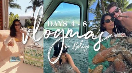 Vlogmas Day 4 - 8 | Our Trip to Belize, Swimming with Sharks, Vacation Makeup + more