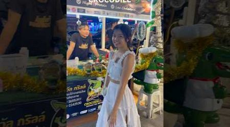 At Pattaya Thailand Night Market Crocodile Grill #crocodiledish