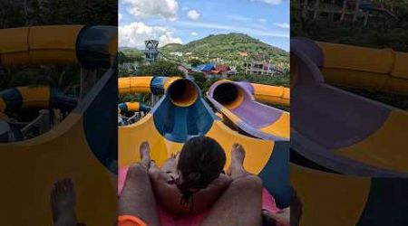 SLIDING ROCKS left Water Slide in Andamanda Phuket #waterslide #waterpark #watertube #slide