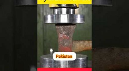 Hydrulic press vs Axe who will win #machine #hydraulictechnology #business #hydraulic #experiment