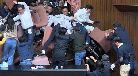 Taiwan lawmakers brawl over bills that would 'damage democracy'