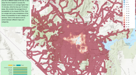 Map of walkable neighborhoods