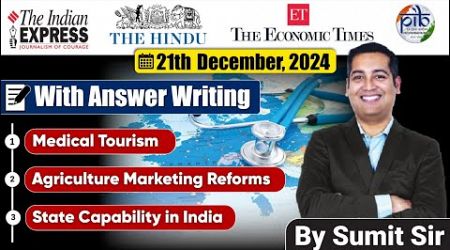 21 December 2024 | Editorial Discussion | Medical Tourism, Agriculture marketing reforms