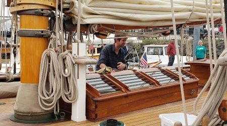 Sampson Boat Co Tally Ho At 2024 Port Townsend Wooden Boat Show.