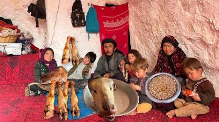 Cooking Kalleh Pacheh in Rustic Lifestyle is perfect in cold weather | Village Life of Afghanistan