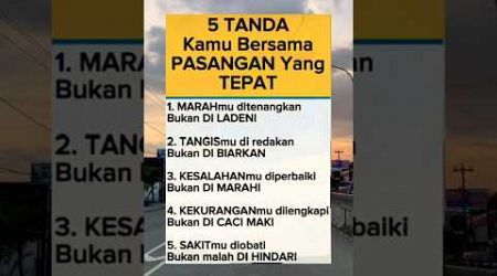 5 TANDS PASANGAN TEPAT #miyacara #shorts #quotes #love #masukberanda #education #motivation