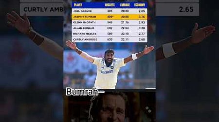 Best bowling average in International Cricket #cricket #jaspritbumrah #bgt2024