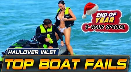 BOATS DESTROYED !! WORST FAILS OF ALL TIME AT HAULOVER INLET | BOAT ZONE