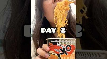 Day 2 of ONLY eating food from a Thailand convenience store #thailand #ramen #mukbang #7/11