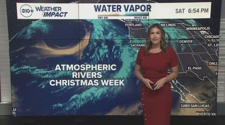 Atmospheric Rivers Christmas Week impacting travel.