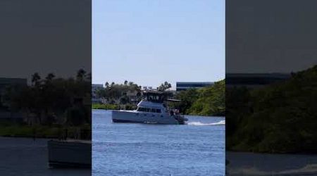 Motor yacht on the Indian River Lagoon #catamaran