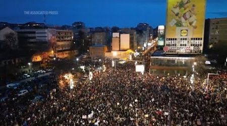 Thousands flock streets of Belgrade for massive anti-government protest